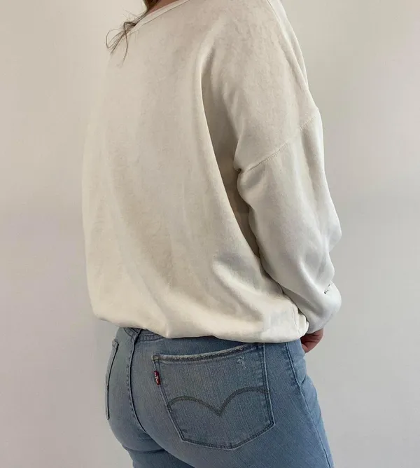 Vintage Down Under Crewneck Lightweight Material White Size L - Image 3