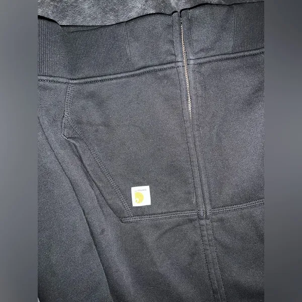 Carhartt Women’s Relaxed Fit Midweight Full Zip Hooded Sweatshirt in Black XL - Image 5