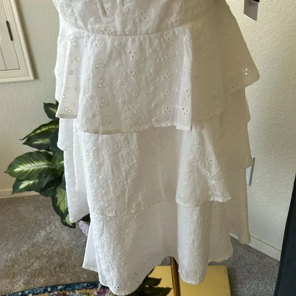 I.N. San Francisco Ivory Eyelet Dress, size Medium, NWT - Image 3