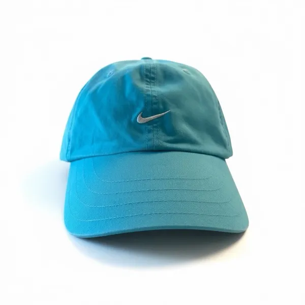 Y2K Nike Turquoise Swoosh Logo Baseball Cap Adjustable‎ Dad Hat One Size Preppy - Image 2