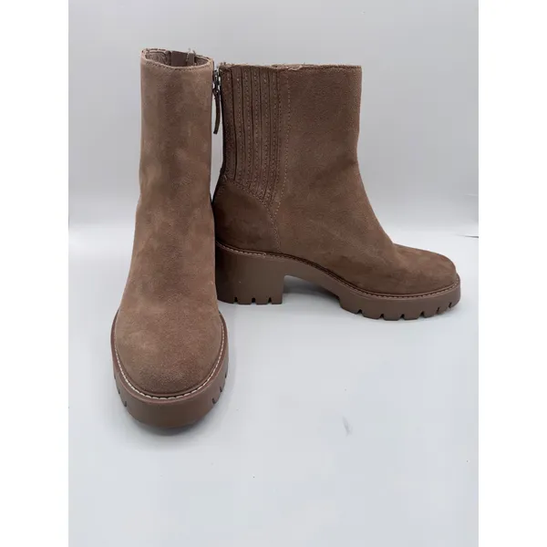 Dolce Vita‎ Hopper Suede Lug Sole Ankle Boots Brown Chunky Heel Women's 8.5 - Image 2