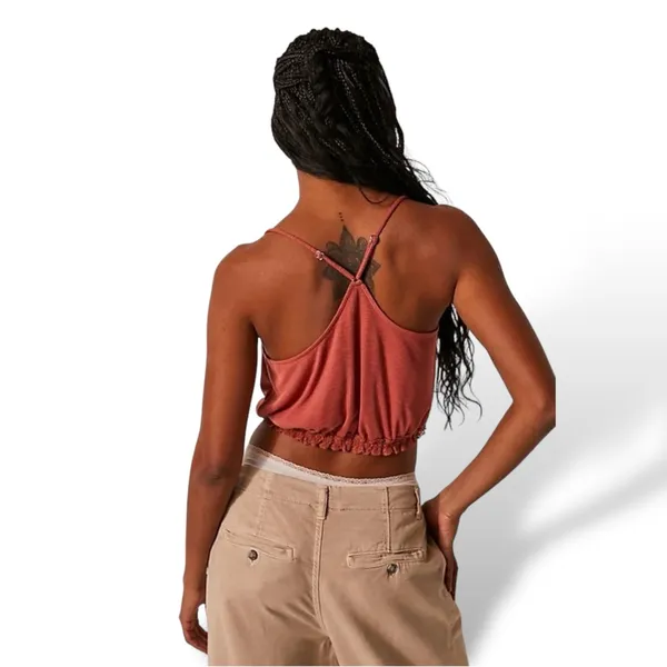 Free People Faded Love Cami Sundown Rust MD NWT - Image 3