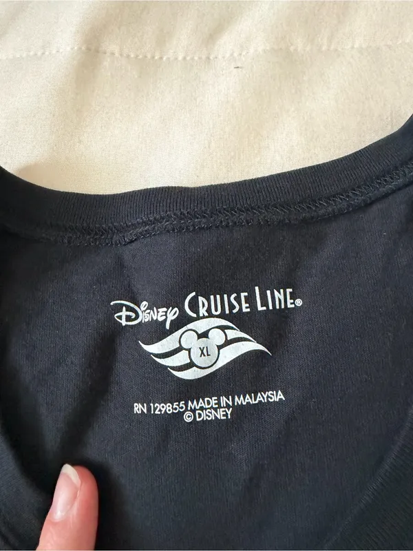 Disney Black Short-Sleeve Cruise Line Tee with Rhinestone Anchor - Image 4