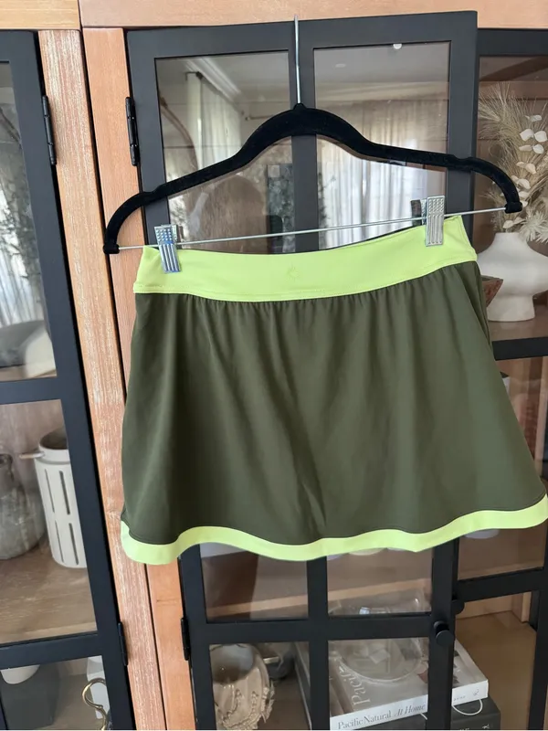 OFFLINE Aerie Real Me XTRA Colorblock Skort skirt tennis contrast military olive - Image 3