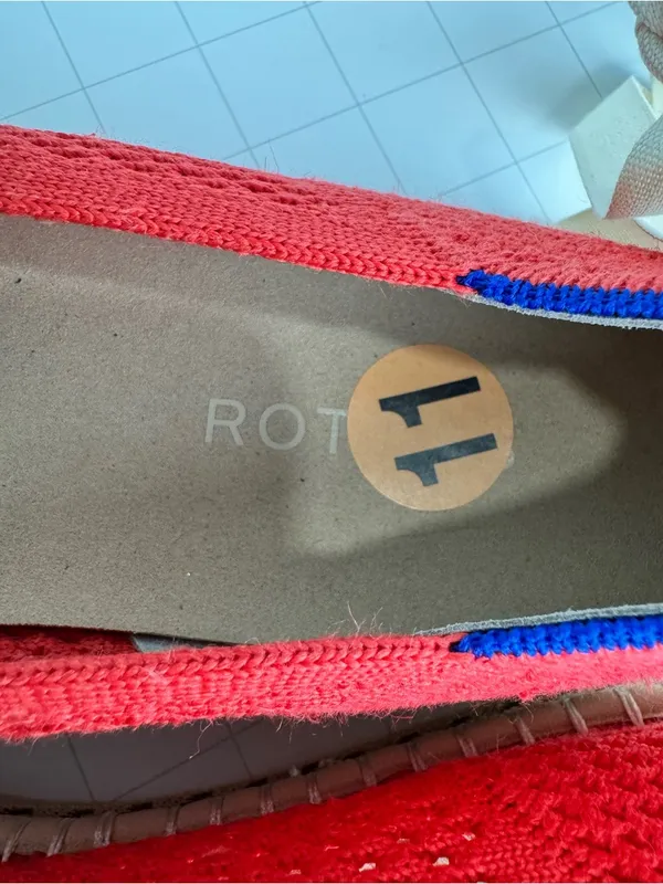 NWOT Rothy’s Red Hemp Espadrille Ballet Flats Size 11 - Image 7