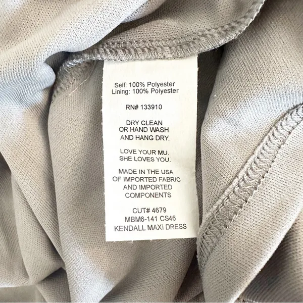 Show Me Your Mumu Dress Womens Bridesmaid Kendall V Neck Gray Side Slit XL NEW‎ - Image 9