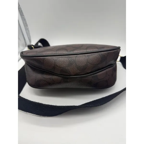 Coach Signature Lucy Crossbody‎ Bag Womens Small Brown Canvas Leather Buckle - Image 5