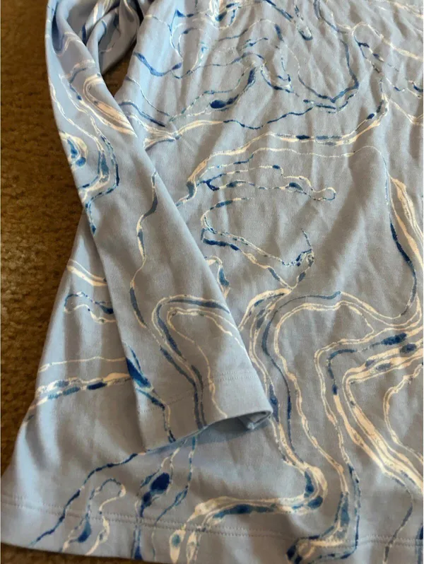ab33 woman top longer neck top shirt fun colors medium - Image 3