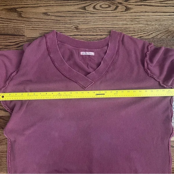 We The Free Asher Thermal Knit Oversized Shirt – Plum – Size Medium - Image 11