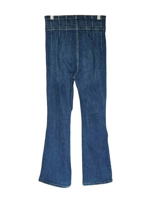 Free People - Jayde Flare Jeans Night Sky Retro High Rise Denim Sz 27 - Image 5