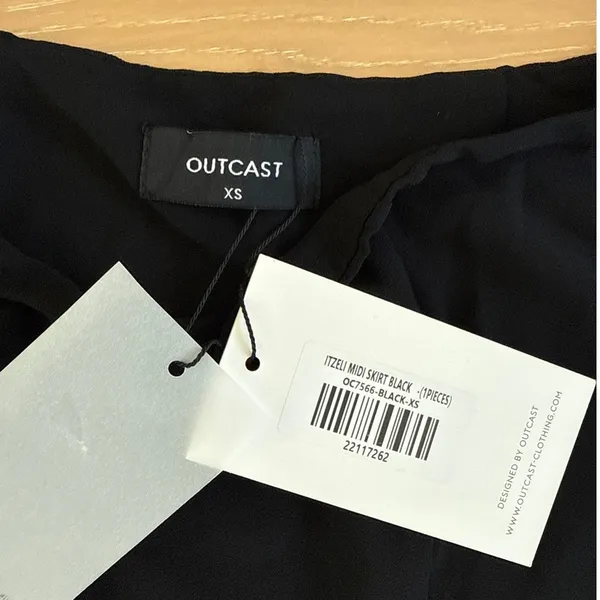 Outcast Midi Skirt Itzeli Size XS Black - Image 2
