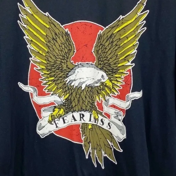 Chaser Womens Graphic T-Shirt 1X Eagle Fearless Biker Americana Streetwear Edgy‎ - Image 3