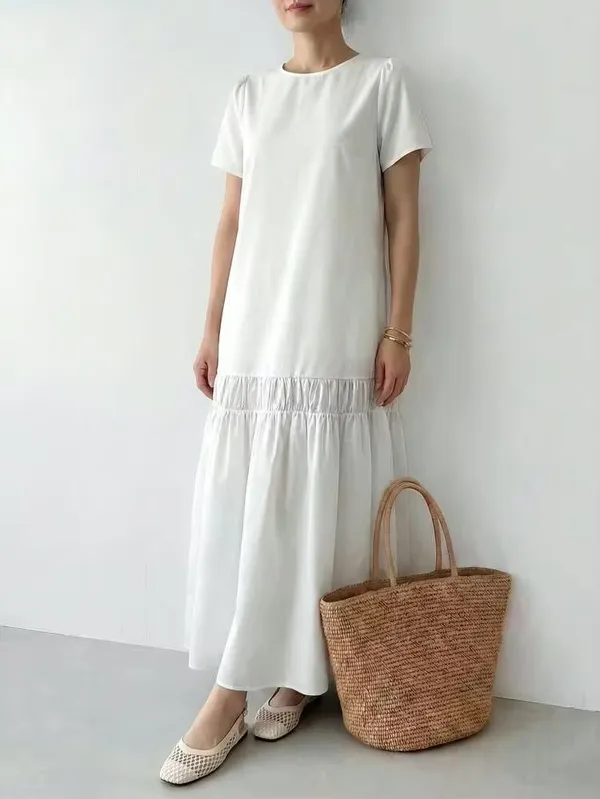Emery Rose short-sleeve dropped waist maxi dress - Image 4
