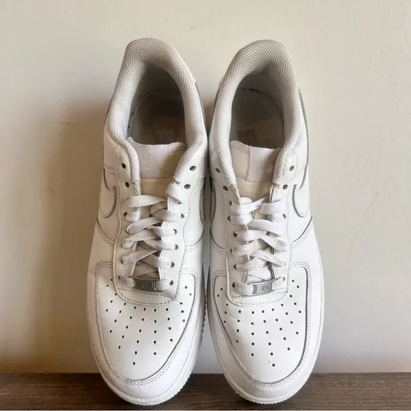 Nike Air Force 1 ‘07 Triple White Shoe Size 8.5 or 10 #404A - Image 7