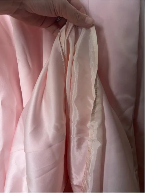 Hugo Buscati Vintage 90s Pink Sequin Prom Set Iridescent Tube Top Maxi Skirt Fairy Y2K - Image 8