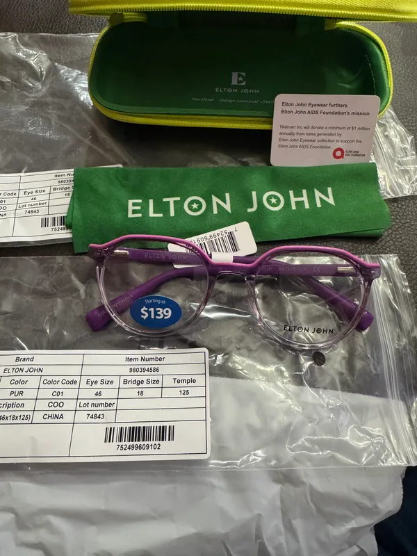 Elton John brand sunglasses with a price tag starting at $139. - Image 2