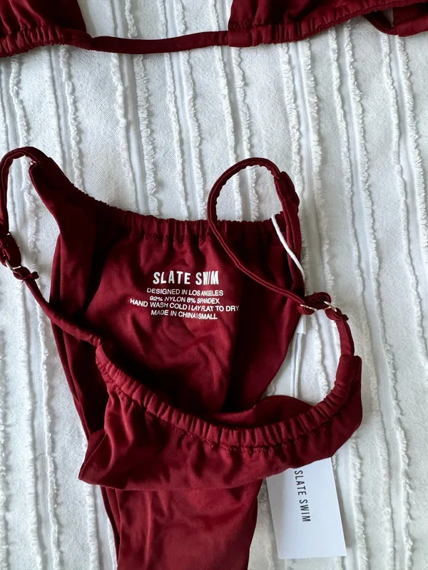 Slate swim bikini set Red - Image 4