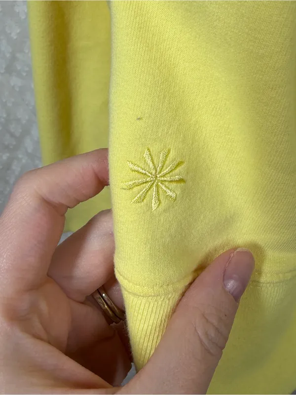 Athleta Yellow Crew Neck Sundown Sweatshirt - Image 4