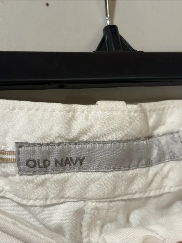 Vintage Y2K Old Navy Low Rise Flared Pants White Stretch Size 4 - Image 2