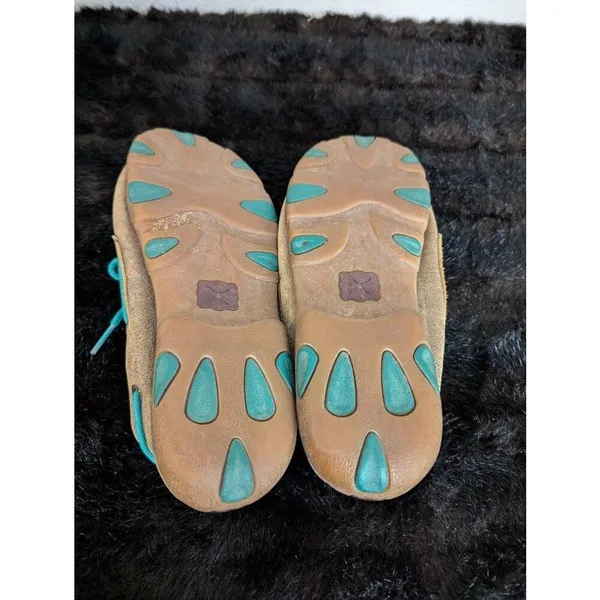 Twisted X leather teal western loafers Sz 8.5 - Image 4