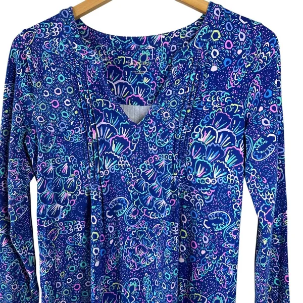 Lilly Pulitzer Aubrey Take It Slow Lapis Lazuli SPF 50+ Dress Size Small - Image 4