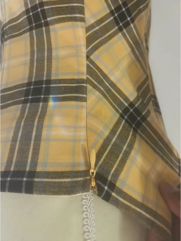 Forever 21 yellow Plaid mini Dress Clueless Cher - Image 7