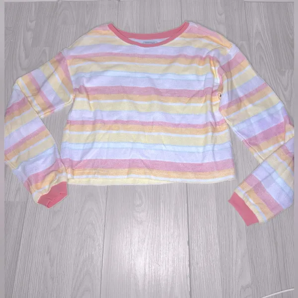 HAUTE HIPPIE Women’s Striped French Terry Long Sleeve Sweatshirt - Image 2