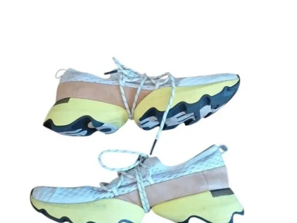 Sorel Kinetic Impact Lace Sneakers Sea Salt Yellow streetwear chunky activewear - Image 7
