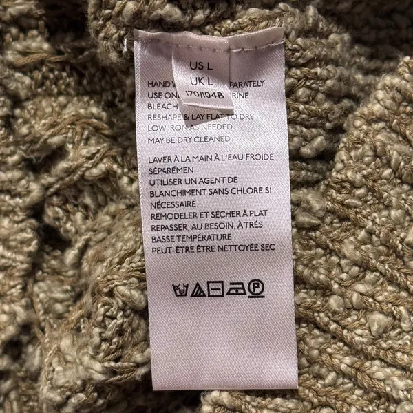 Free People Cardigan Sunset Drive Slub Academia Cottage Oversize Olive Large - Image 5