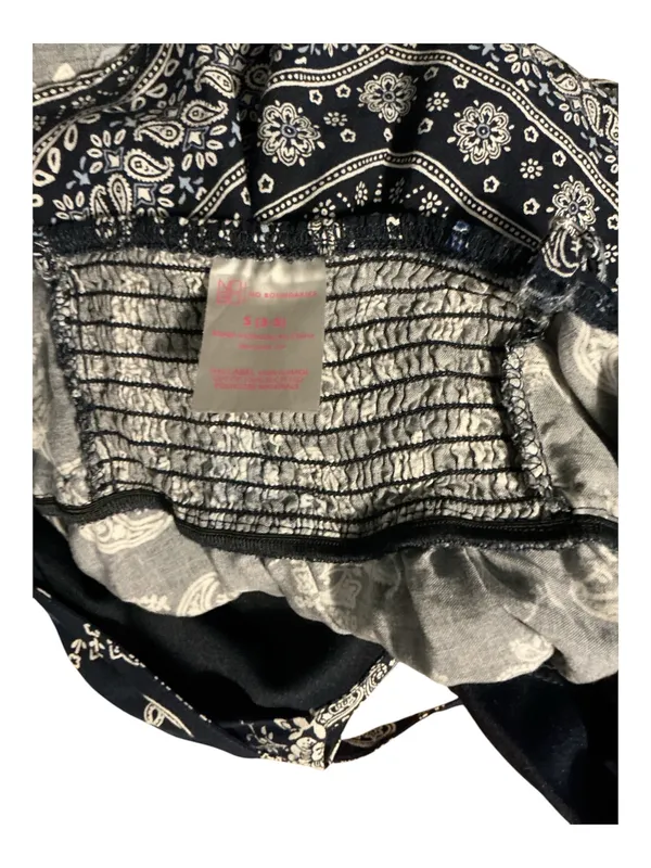 No Boundaries Boho Paisley Cami Tank Top, Smocked Back, Size S (3-5) - Image 3