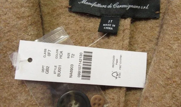 NWT J.Crew New Daphne Topcoat in Heather Camel Italian Boiled Wool Coat 2T $228 - Image 6