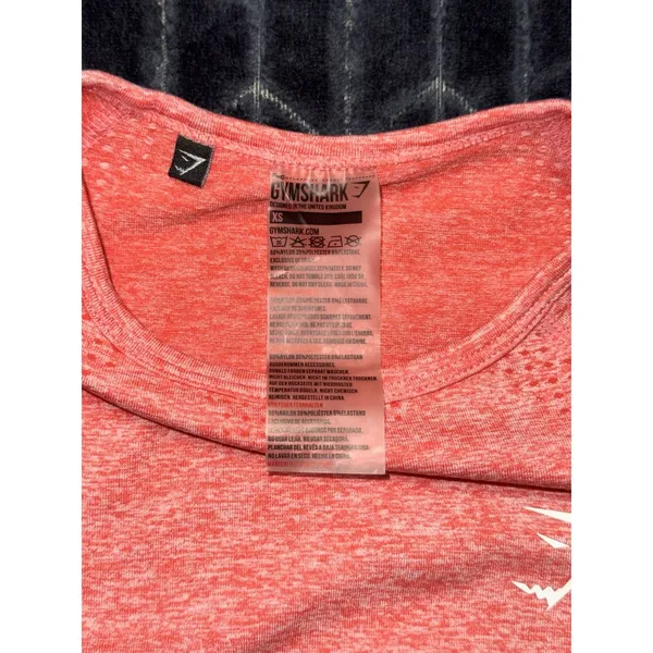 Gymshark Vital Seamless Orange Long Sleeve Crop Top Size XSmall - Image 3