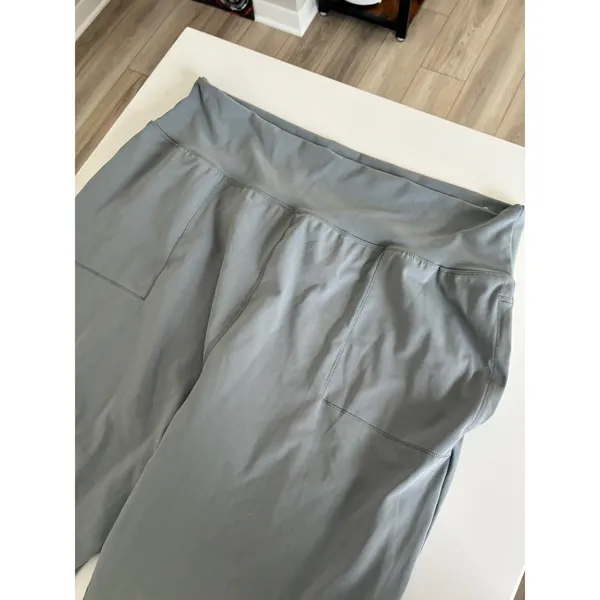 Crane Women Grey Jogger‎ Pants Elastic Waist Cuffed Ankle Athleisure XL - Image 3