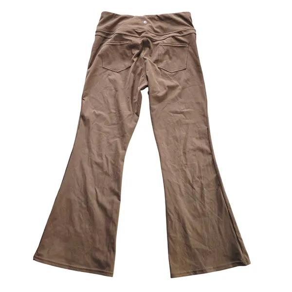 Halara Brown High Waisted Flare Pants Petite XL Bell Bottom Yoga‎ Trousers - Image 4