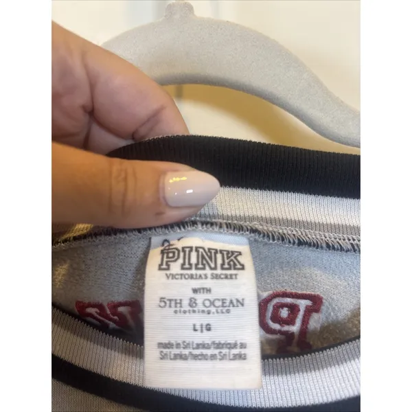PINK Victoria Secret 5th & Ocean Arkansas Razorbacks Sweatshirt Large Y2K Hogs - Image 3