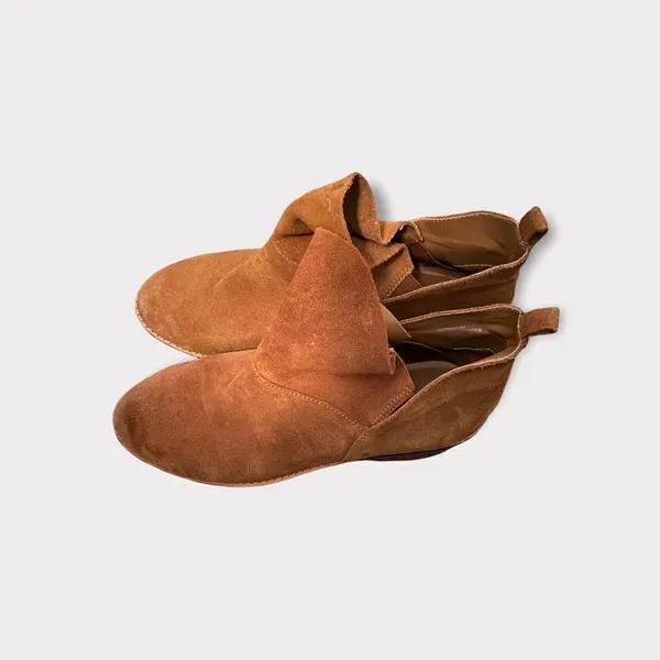 Nine West Brown Suede Booties Size 7.5 - Image 3