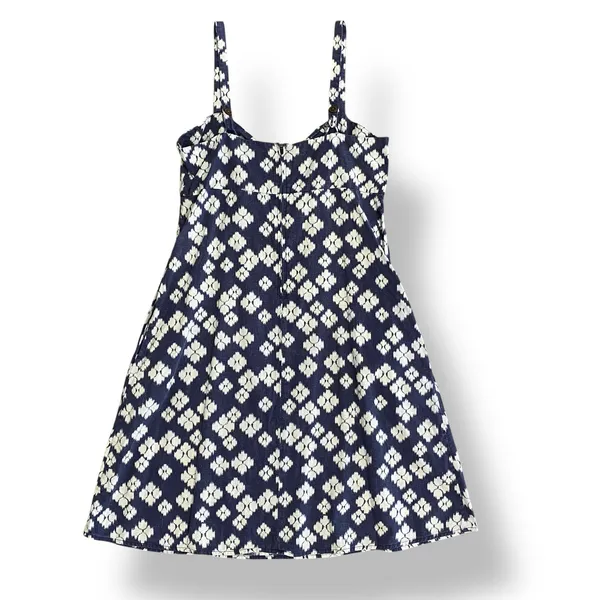 Patagonia Summertime Dress Blue and‎ White Hemp Organic Cotton Size 6 - Image 4