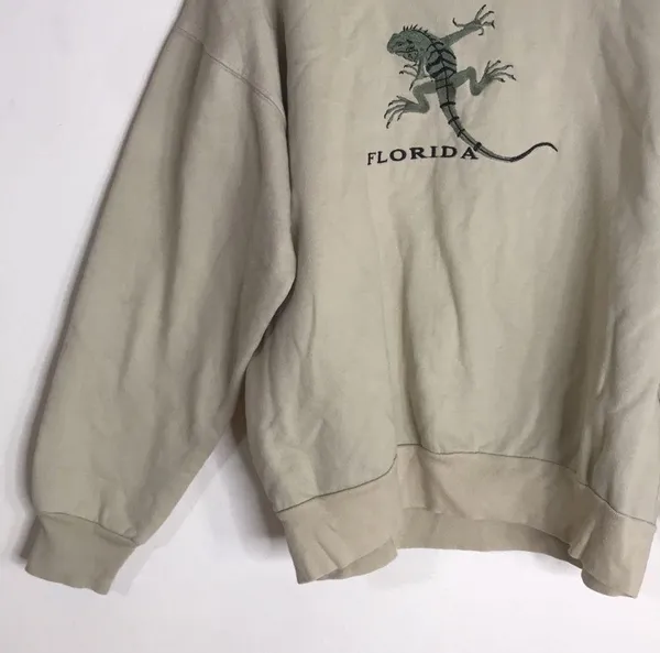 Vintage classic Florida iguana pullover sweatshirt size medium - Image 4