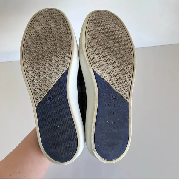 Rothy’s The Original‎ Slip On Sneaker Grey Black Knit Camo - Image 4