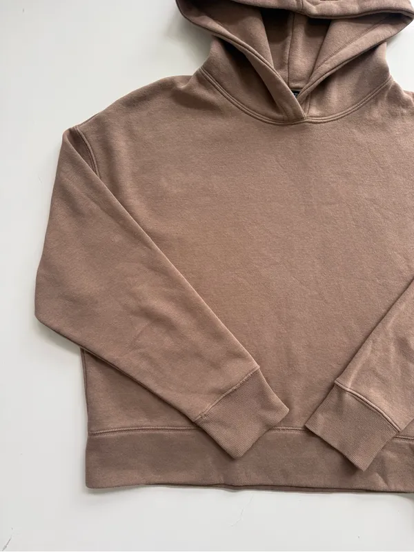 Zara Brown Boxy Hoodie Size Medium - Image 3