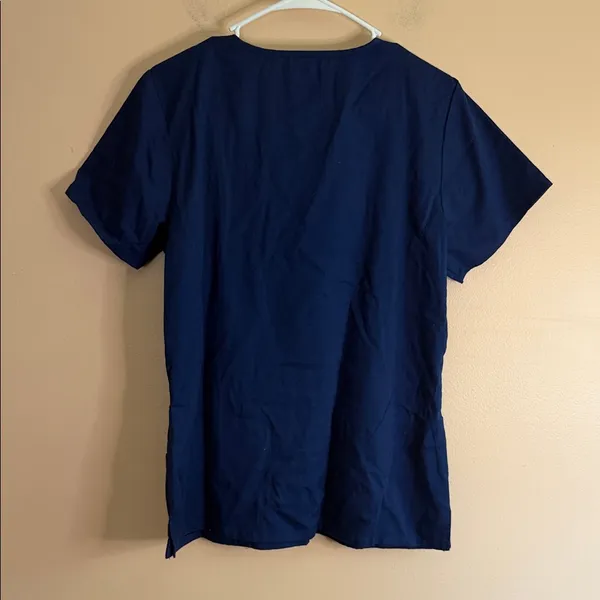 Cherokee Navy Blue V-Neck Medical Scrub Top - Image 9