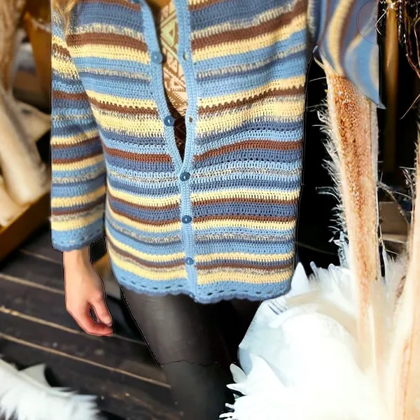 Liz Claiborne Vintage Top Knit Cardigan Button Down Sweater - Image 3