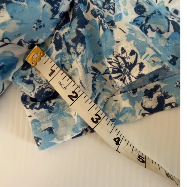 Abercrombie Fitch Floral Shorts Blue White Womens Size S Elastic‎ Waist - Image 6