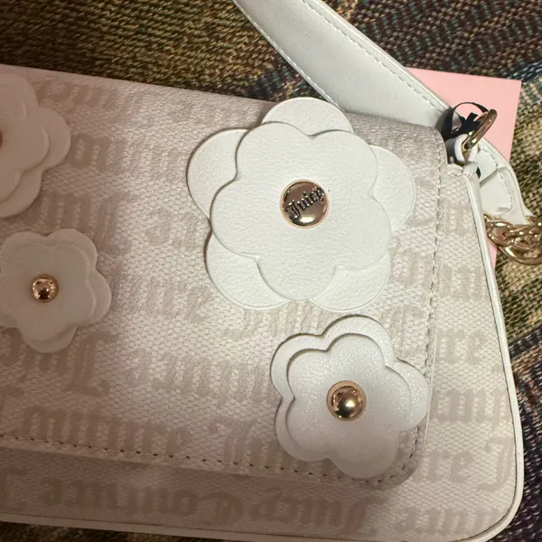 Juicy Couture Cream Floral Shoulder Bag - Image 8