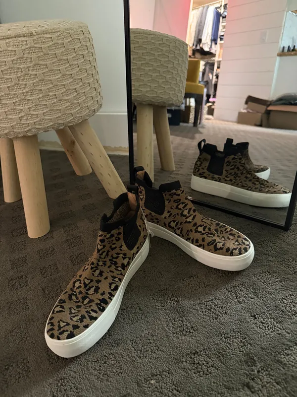 Leopard Print Slip-On Platform Sneakers - Women - Image 3
