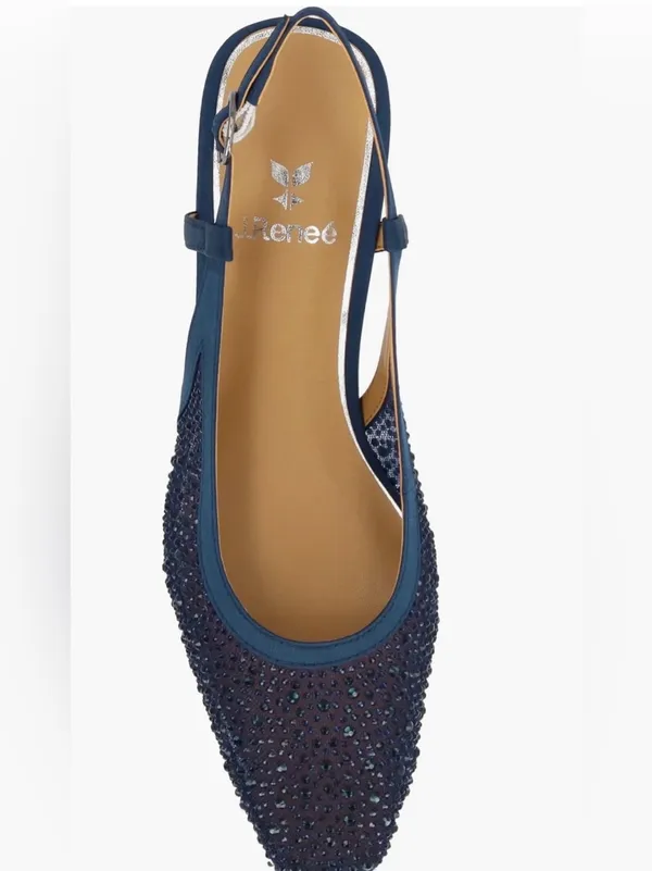 NWOB J. Renee Women’s Navy Slingback Low Heel Pumps Size 8.5 - Image 4