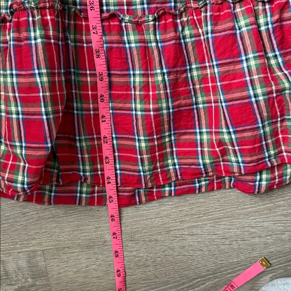 Hill House Red Tartan Nesli Nap Dress XS - Image 13