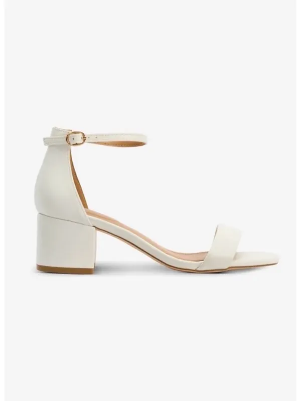 comfortview White Strappy Open-Toe Sandals with Ankle Buckles - Image 6