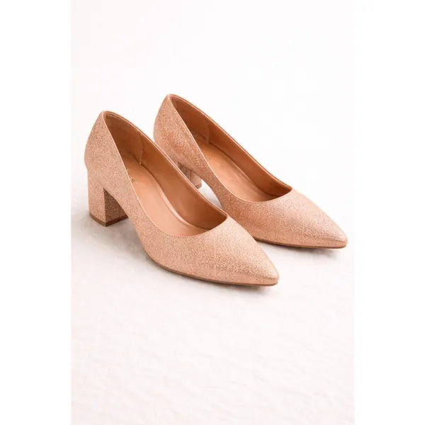 Dream Paris Rose Gold‎ Glitter Block Heels – Size 8 - Image 8