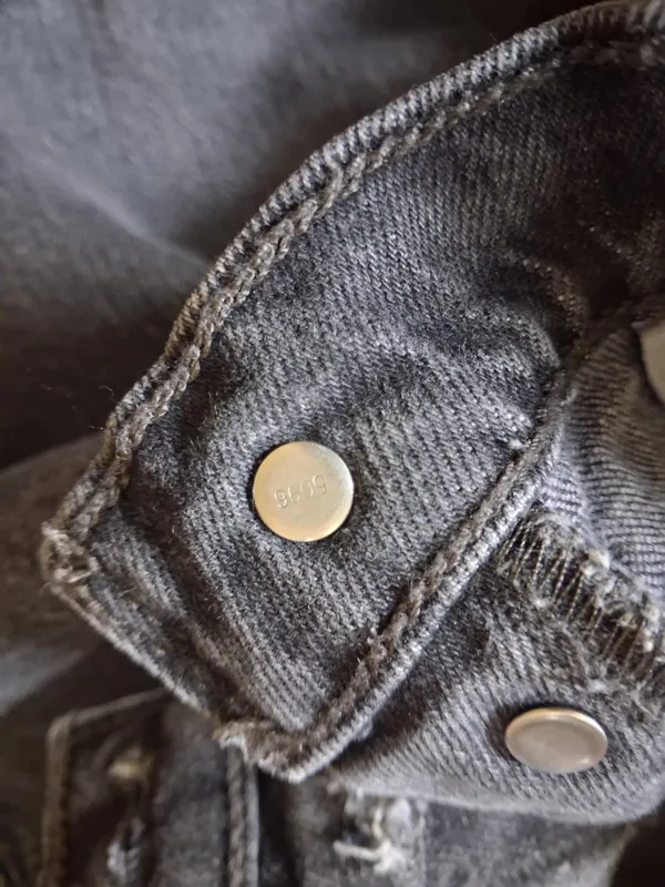 Levi's Womens Ribcage Straight-Leg Black Button Fly Jeans 27 - Image 6